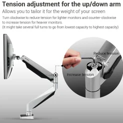 Loctek Adjustable Monitor Mount, Up to 27