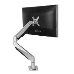 Loctek Adjustable Monitor Mount, Up to 27", Gray/Silver (D7A)