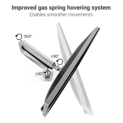 Loctek Adjustable Monitor Mount, Up to 27