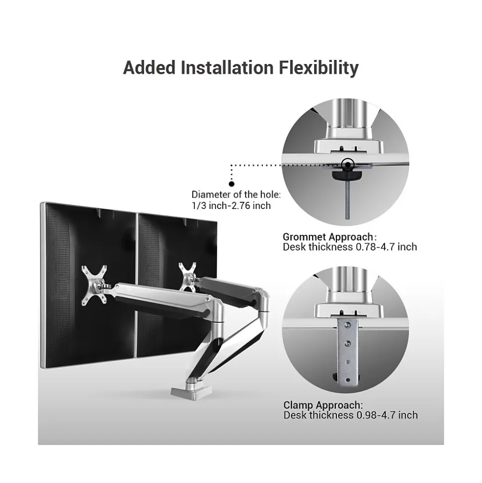 Loctek D7D Dual Monitor Arm Gas Spring