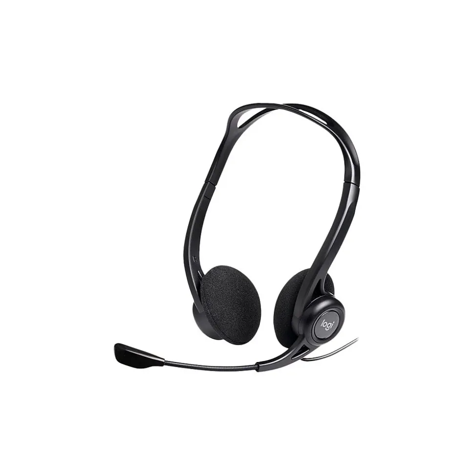 Logitech 960 Stereo Headset, Over-the-Head, Black (981-000836)