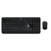 Logitech Advanced Wireless Combo Keyboard and Mouse, Black (920-008701)
