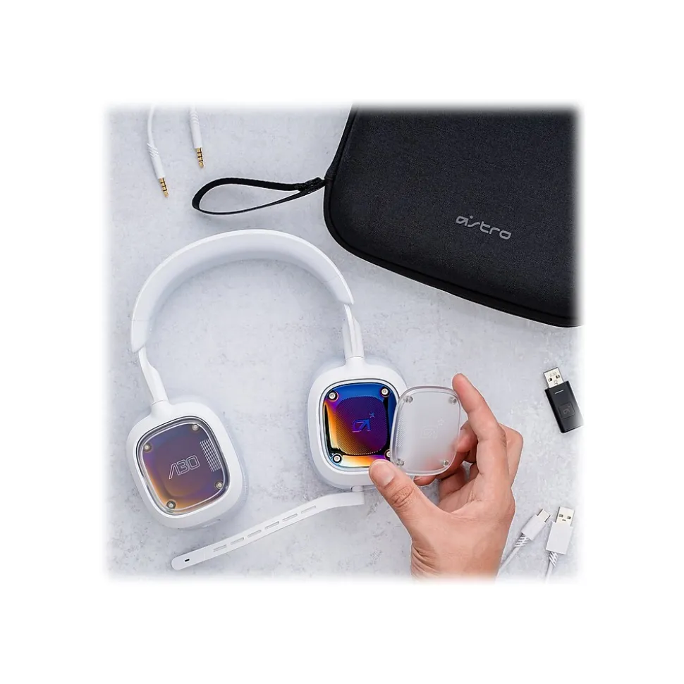 Logitech Astro A30 Wireless Bluetooth Stereo Gaming Headset, USB, 3.5mm, White (939-001992)