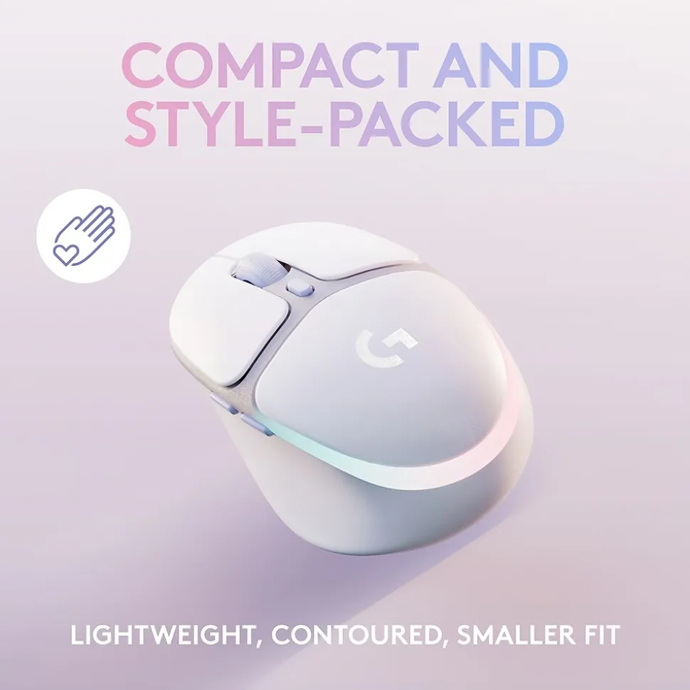 Logitech Aurora G705 Wireless Optical Gaming Mouse, White Mist (910-006365)