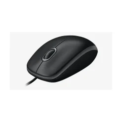 Logitech B100 Wired Ambidextrous Optical USB Mouse, Black (910-001439)