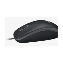 Logitech B100 Wired Ambidextrous Optical USB Mouse, Black (910-001439)