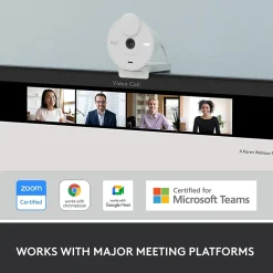 Logitech Brio 300 Full HD 1080p Webcam, 2 Megapixels, Off-White (960-001441)