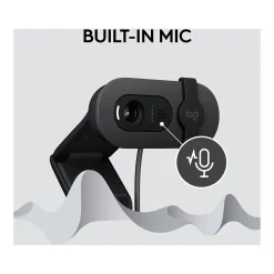 Logitech Brio 100 Full HD 1080p Webcam, 2 Megapixels, Graphite (960-001580)