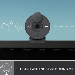 Logitech Brio 300 HD 1080p Webcam, 2 Megapixels, Graphite (960-001497)