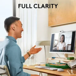 Logitech Brio 100 HD 1080p Webcam, 2 Megapixels, Off-White (960-001616)