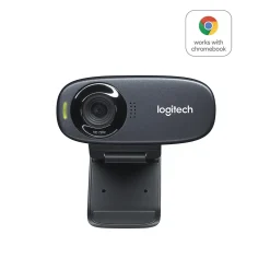 Logitech C310 1 MP Universal HD Webcam, Black (960-000585)