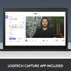 Logitech C922 Pro Stream Webcam 1080P Camera for HD Video Streaming, Black (960-001087)