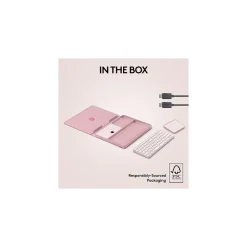 Logitech Casa Pop-Up Desk Work From Home Kit: Laptop Stand, Keyboard, Touchpad & Storage, Bohemian Blush (920-011237)