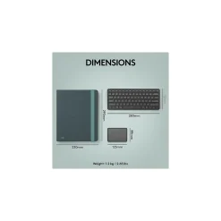 Logitech Casa Pop-Up Desk Work From Home Kit: Laptop Stand, Keyboard, Touchpad & Storage, Classic Chic (920-011236)