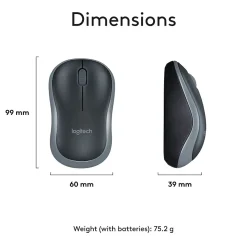 Logitech Combo MK270 Wireless Keyboard & Mouse, Black (920-004536)