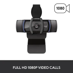 Logitech C920S Pro 1080p HD Webcam, Black (960-001257)