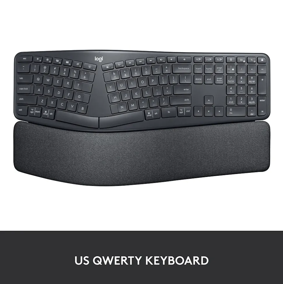 Logitech ERGO K860 Wireless Keyboard, Graphite (920-009166)