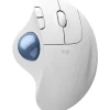 Logitech Ergo M575S Wireless Ergonomic Optical USB Mouse, Off-White/Blue (910-007028)