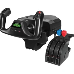 Logitech G 945-000023 Flight Yoke System with Simulation Yoke and Throttle Quadrant, Black