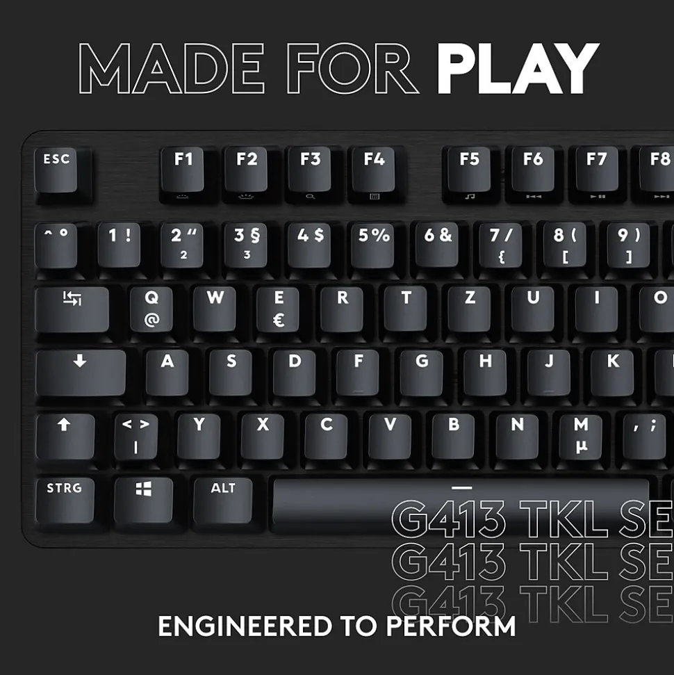 Logitech G G413 TKL SE Gaming Mechanical Keyboard, Black (920010442)