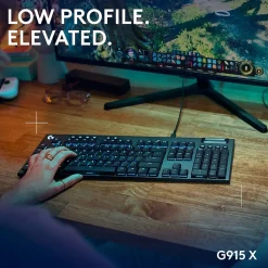 Logitech G G915 X Tactile Gaming Mechanical Keyboard, Black (920-012937)