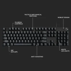 Logitech G413 SE Gaming Mechanical Keyboard, Black (920010433)