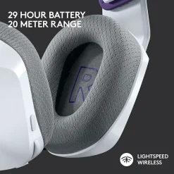Logitech G Series G733 Wireless Over-the-Ear Gaming Headset, White (981-000882)