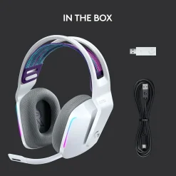 Logitech G Series G733 Wireless Over-the-Ear Gaming Headset, White (981-000882)
