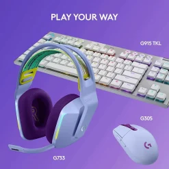 Logitech G Series G733 Wireless Over-the-Ear Gaming Headset, Lilac (981-000889)