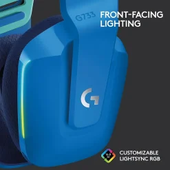 Logitech G Series G733 Wireless Over-the-Ear Gaming Headset, Blue (981-000942)
