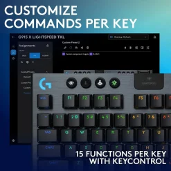 Logitech G Series G915 X LIGHTSPEED TKL Wireless Clicky Gaming Keyboard, Black (920-012753)