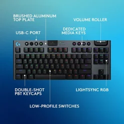 Logitech G Series G915 X LIGHTSPEED TKL Wireless Clicky Gaming Keyboard, Black (920-012753)