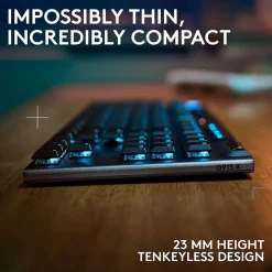 Logitech G Series G915 X LIGHTSPEED TKL Wireless Linear Gaming Keyboard, Black (920-012743)