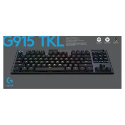 Logitech G915 TKL LIGHTSPEED GL Clicky Wireless Gaming RGB Mechanical Keyboard, Black (920-009529)
