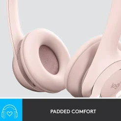 Logitech H390 Noise Canceling Stereo Headset, Rose (981-001280)