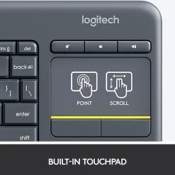 Logitech K400 Plus Wireless Touch Keyboard, Dark Gray (920-007119)