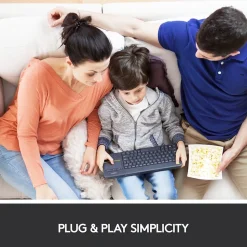 Logitech K400 Plus Wireless Touch Keyboard, Dark Gray (920-007119)