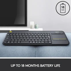 Logitech K400 Plus Wireless Touch Keyboard, Dark Gray (920-007119)