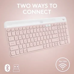 Logitech K585 Slim Multi-Device Wireless Keyboard, Rose (920-011477)