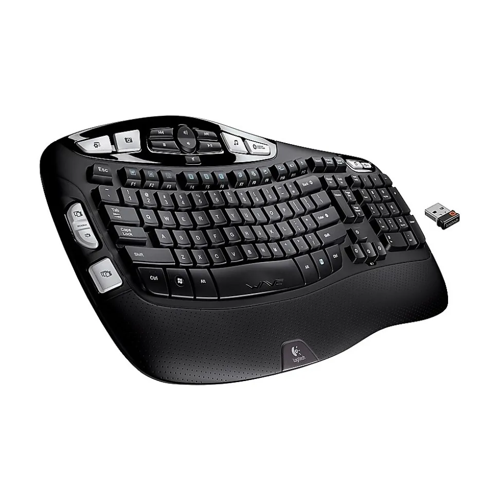 Logitech K350 Wireless Keyboard, Black (920-001996)
