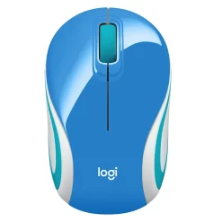 Logitech M187 Advanced Wireless Optical USB Mouse, Palace Blue (910-005360)