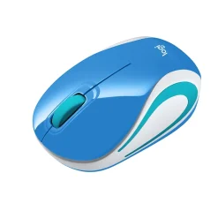 Logitech M187 Advanced Wireless Optical USB Mouse, Palace Blue (910-005360)