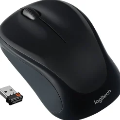 Logitech M317 Compact Wireless Optical Mouse, Black (910-003416)