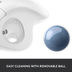 Logitech M575 Ergonomic Wireless Trackball USB Mouse, Off-White (910-005868)