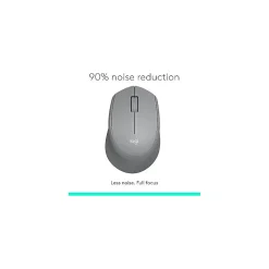 Logitech M330 Silent Plus Wireless Optical USB Mouse, Gray (910-004908)