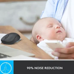 Logitech M220 Silent Wireless Ambidextrous Optical Mouse, Graphite (910-006127)