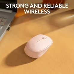Logitech M170 Wireless Ambidextrous Optical Mouse, Rose (910-006862)