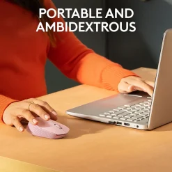 Logitech M170 Wireless Ambidextrous Optical Mouse, Rose (910-006862)