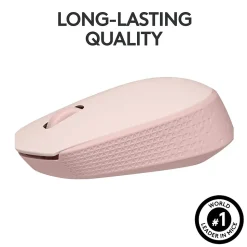Logitech M170 Wireless Ambidextrous Optical Mouse, Rose (910-006862)