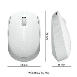 Logitech M170 Wireless Ambidextrous Optical Mouse, Off-White (910-006864)